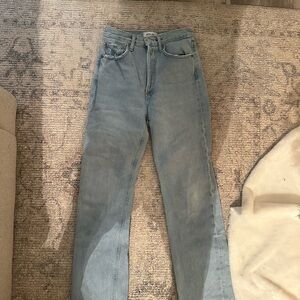 Agolde Light Blue Straight Leg Jeans